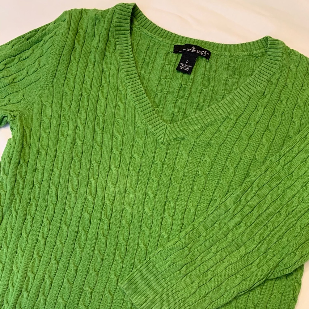 Women’s Cable Cotton Sweater (S)